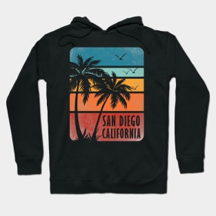 San Diego California Vintage Summer Hoodie